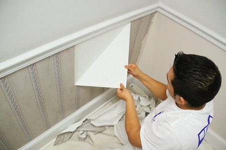 Wallpaper Removal on Wallpaper Removal   Blue Door Painters   Painting Washington Dc    703