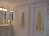 Subtle Wallpaper Pattern Completes Bathroom Decor