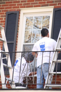 Exterior paint needs warm, dry conditions to cure.